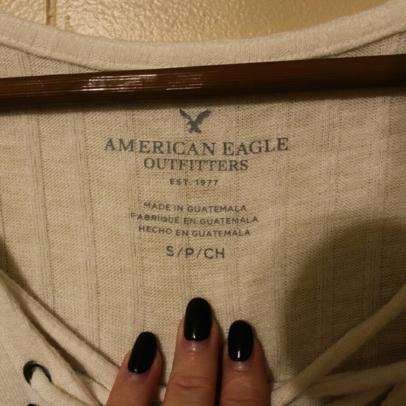American Eagle Lace Up Shirt Small - Picture 5 of 5